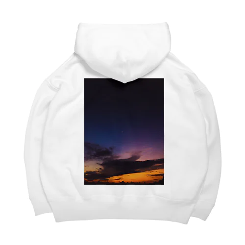 Gradation moon Big Hoodie