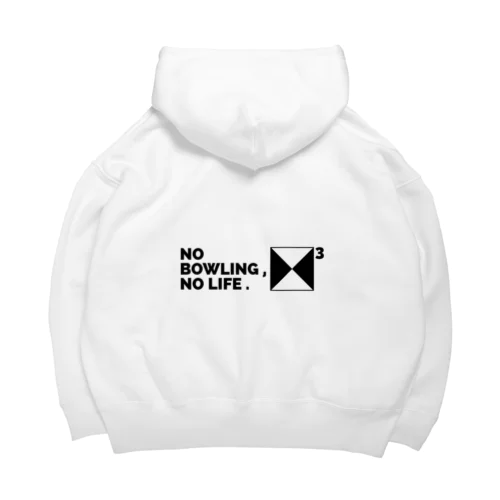 NO BOWLING , NO LIFE .　ブラック Big Hoodie