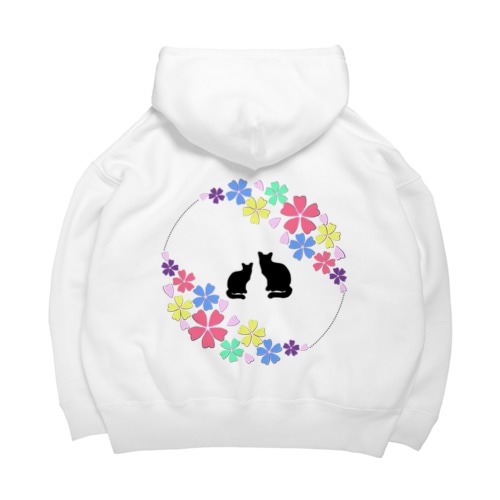 桜と猫(カラフル) Big Hoodie