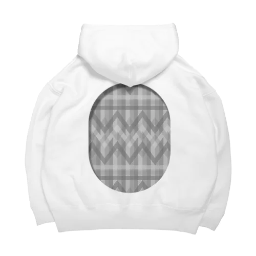 zigzag_window_gray Big Hoodie