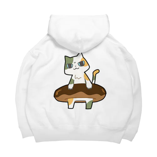 ドーナツをゲットしてご満悦の猫 Big Hoodie