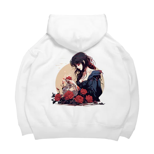 女性のイラストグッズ Big Hoodie