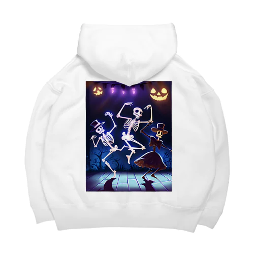 ハロウィンスケルトンダンス01　バックプリント Big Hoodie