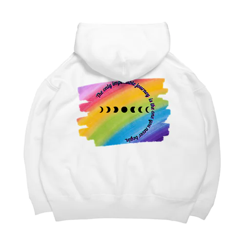 満ち欠ける月rainbow Big Hoodie