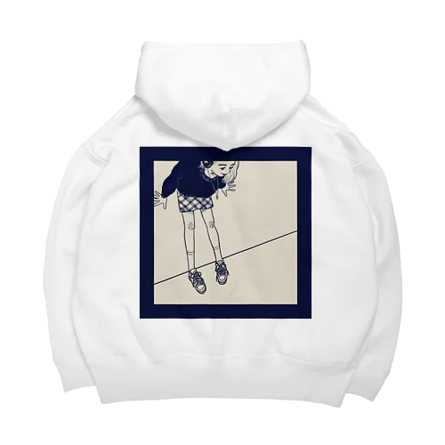 illustration_navy Big Hoodie