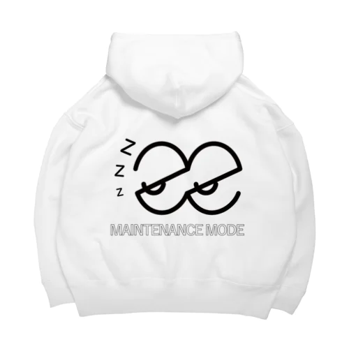 maintenance mode White Big Hoodie