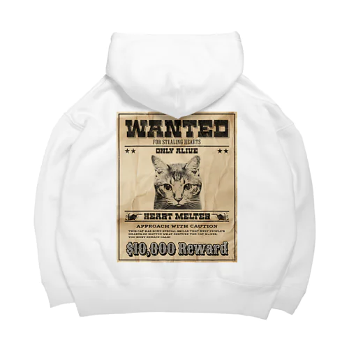 WANTED ハート泥棒（舌をだす猫） Big Hoodie