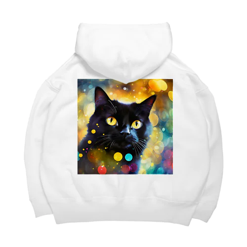 キラキラ黒猫 Big Hoodie