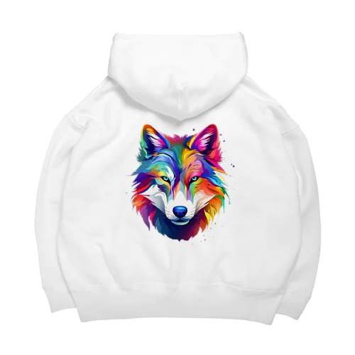 カラフルなおおかみ Big Hoodie
