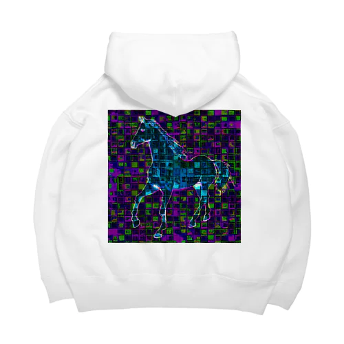 デジタルでアートな馬 Ⅱ Big Hoodie