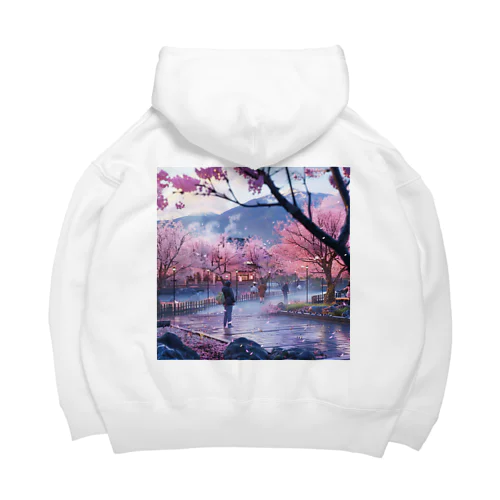 満開の桜を鑑賞する私 アメジスト 2846 Big Hoodie