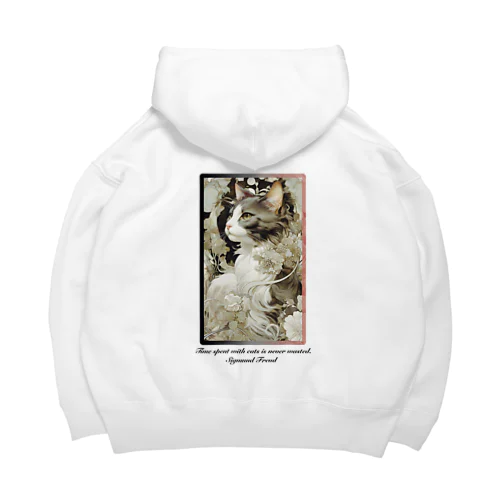 ピンクの鼻がポイント猫 Big Hoodie