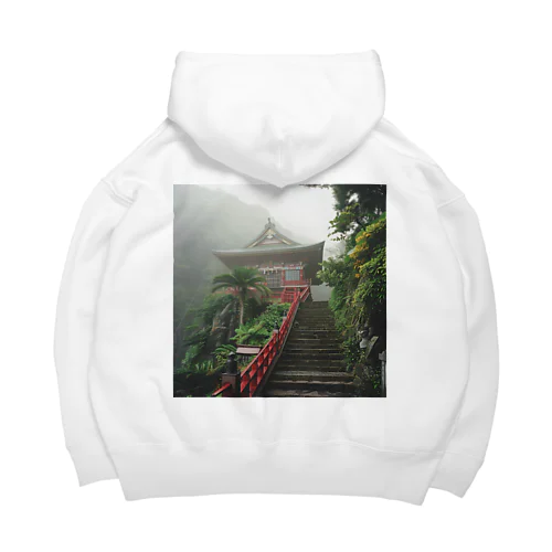 山頂にある神秘的な神社 アメジスト2846 Big Hoodie