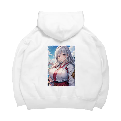 巫女姿のママ Big Hoodie