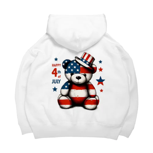 アメリカ独立記念日テディベア Happy 4th of July Big Hoodie