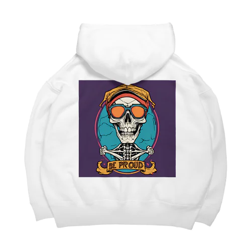 Be proud スカルバンドT Big Hoodie