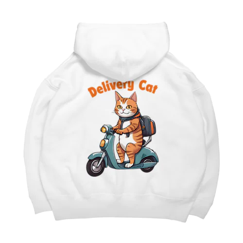 猫の配達人デリバリーキャット Big Hoodie