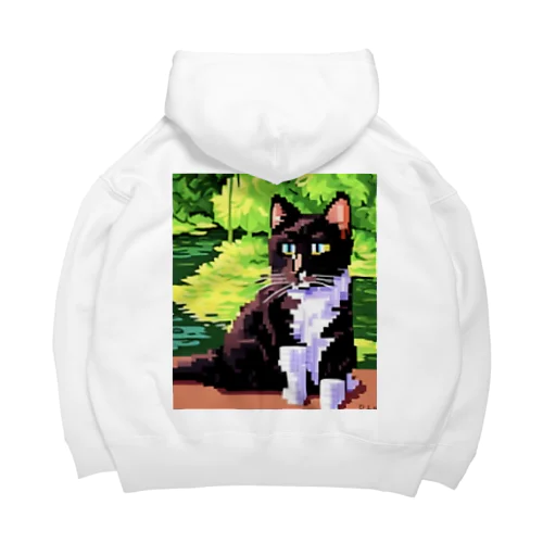 Fresh greenery and cat！ Big Hoodie