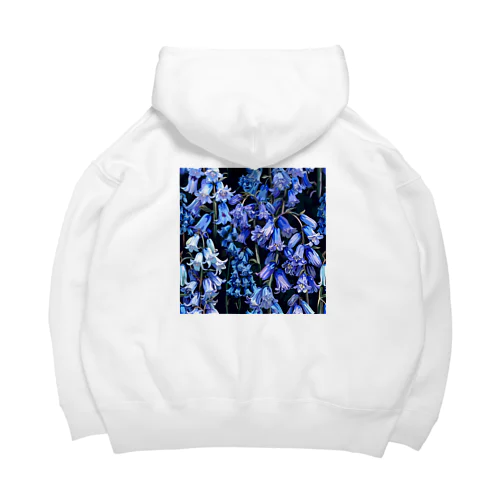 イラスト落ち着いた色合いのブルーベルの花２ Big Hoodie