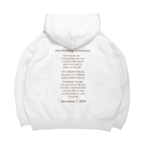 2nd wedding anniversary Big Hoodie
