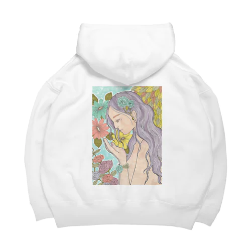 お花と女の子 Big Hoodie