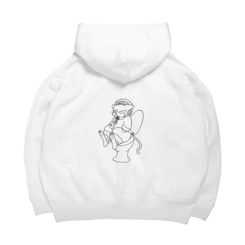 pooping cat Big Hoodie