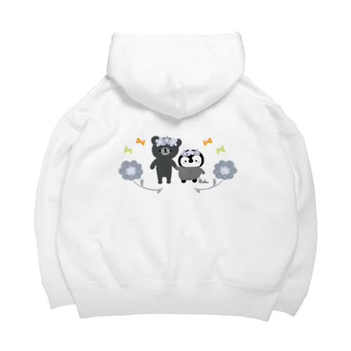 お花 すぎぐま ころっぺ 白黒 Big Hoodie