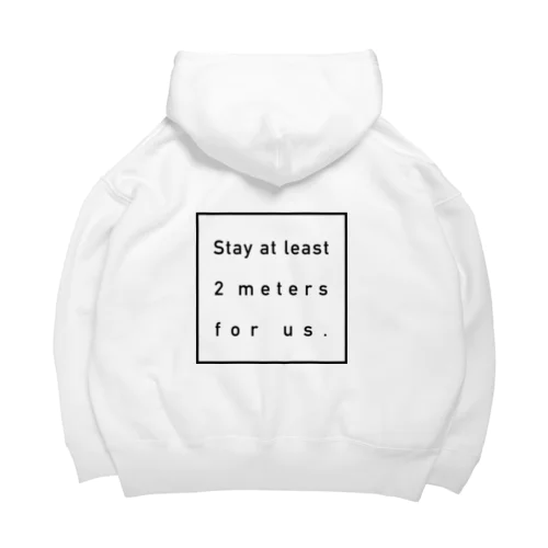 【黒文字】stay at 2m Big Hoodie