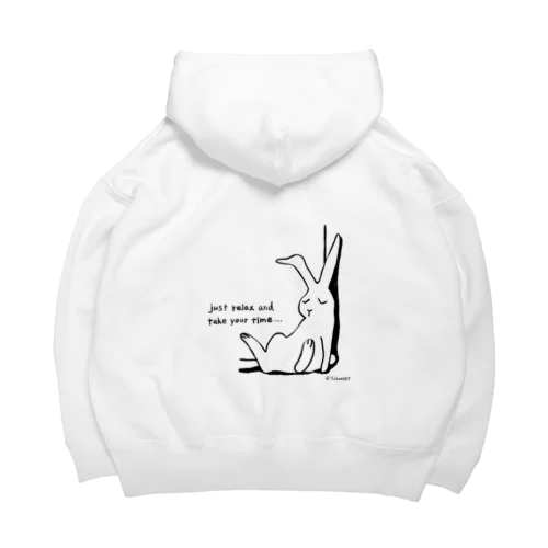 りらっくすうさぎ（黒） Big Hoodie