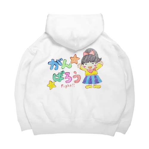 がんばろう！！ 女の子 Big Hoodie