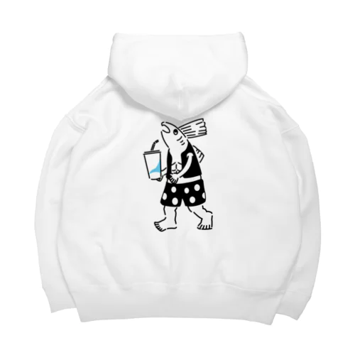 鮭SHAKEホワイト Big Hoodie