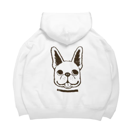 フレンチブルドックくん　ブラウン　 Big Hoodie