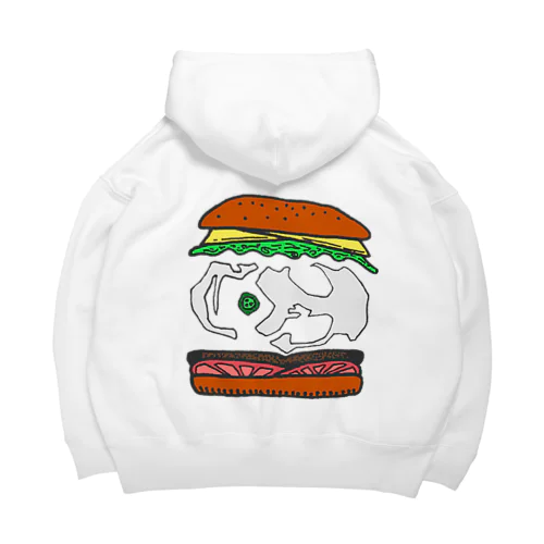 スカルハンバーガー Big Hoodie