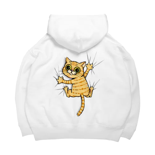 しがみつくねこ Big Hoodie