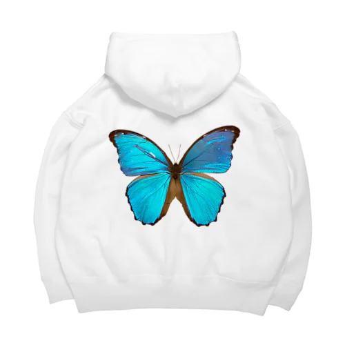 標本Tシャツ　　モルフォ蝶(Morphidae) Big Hoodie