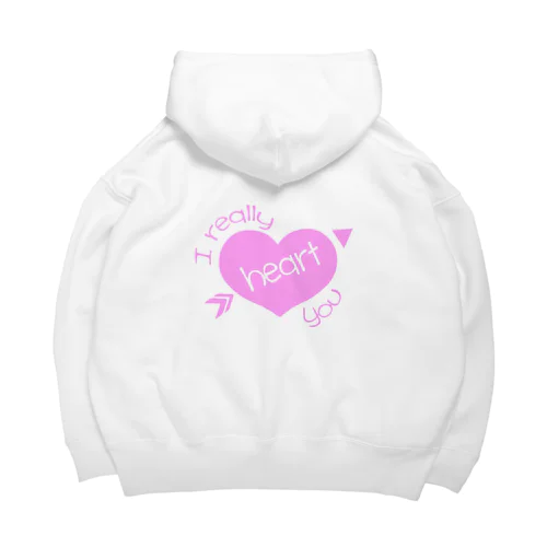 i really heart you デザイン Big Hoodie