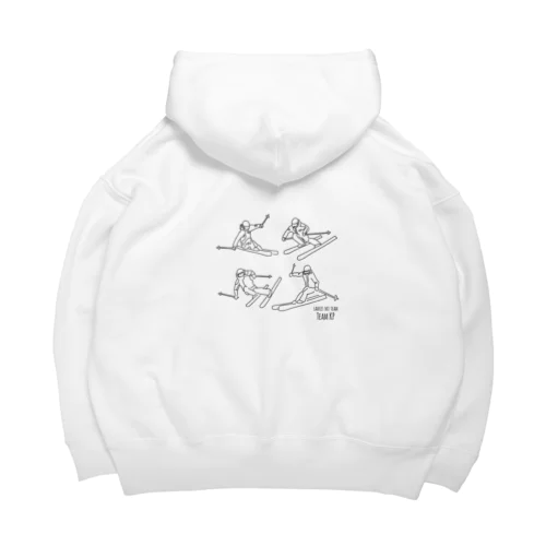 Team KP バックシルエットパーカー　白黒ver. Big Hoodie