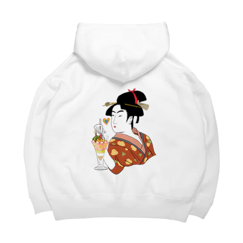 浮世絵女性＋パフェ Big Hoodie