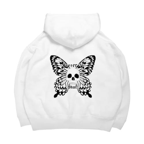 Butterfly&Skull ビッグシルエットパーカー