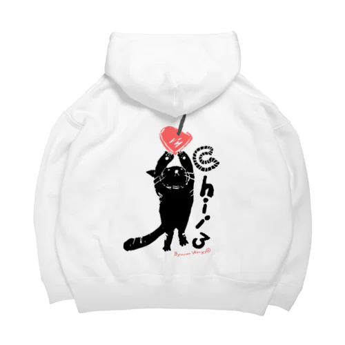 黒猫ちぃさん　りんご Big Hoodie