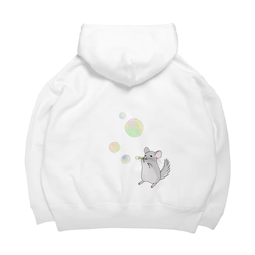 シャボン玉で遊ぶチンチラ Big Hoodie