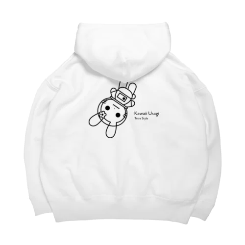 宇宙かわいいうさぎ（線） Big Hoodie