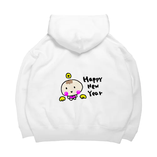 ゆるかわベビーの天使ちゃんハッピーニューイヤー Big Hoodie