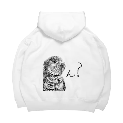 N? モノトーンver シロハラインコ Big Hoodie