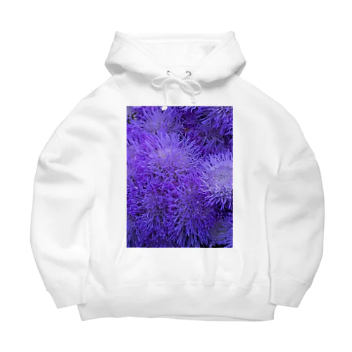 ふわふわ紫色の花 Big Hoodie