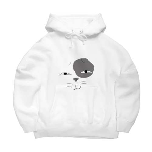 みくだし猫(グレー) Big Hoodie