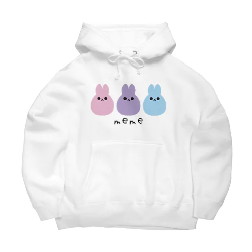 memeが3匹（夢カワパステル） Big Hoodie