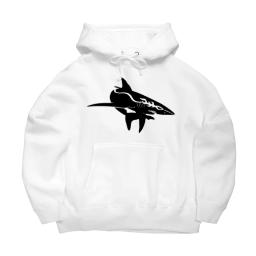 racing shark_No.002_BK Big Hoodie