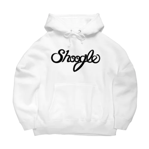 シューグル(Shoogle)ロゴ 黒字 ビッグシルエットパーカー