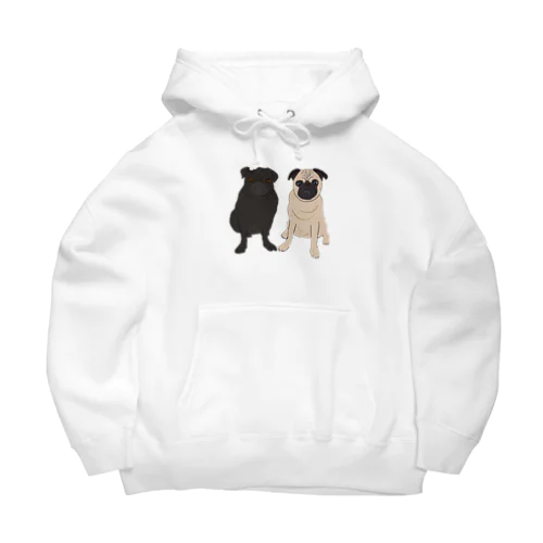 パグのおしなな姉妹(おすわり) Big Hoodie